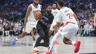 Mavericks guard Kyrie Irving puts the icing on the cake to oust Clippers