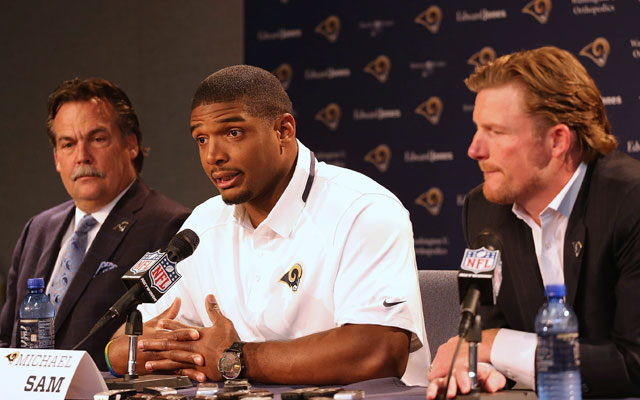 Jeff Fisher says Michael Sam is 'absolutely not' a distraction.
