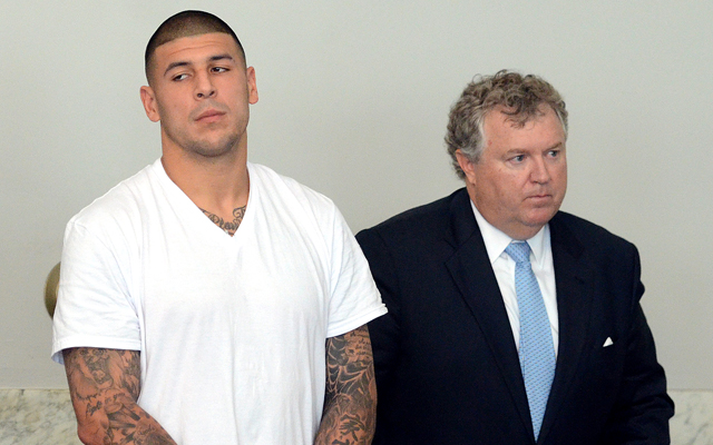 Hernandez is in jail awaiting trial on first-degree murder charges. (USATSI)