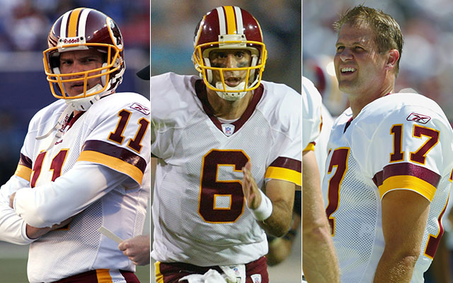 Patrick Ramsey, Shane Matthews and Danny Wuerffel all started games in the '02 season. (Getty Images)