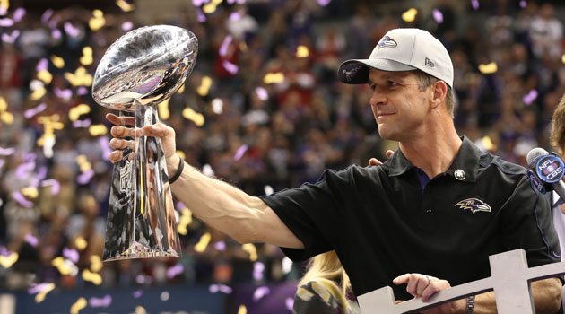 Report: John Harbaugh gives Ravens staff Lombardi Trophy replicas - CBSSports.com