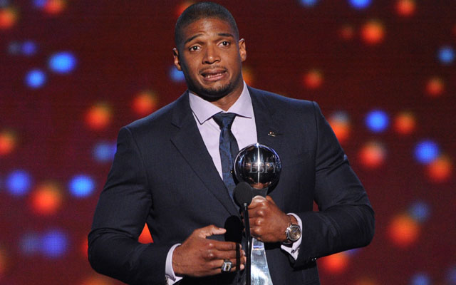 Michael Sam gave a touching speech at the ESPYs Wednesday.