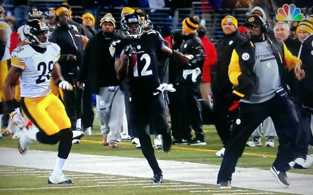 Did Mike Tomlin try to trip Jacoby Jones?
