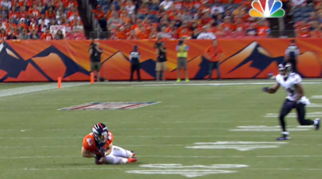 Wes Welker clearly dropped this pass on Thursday.