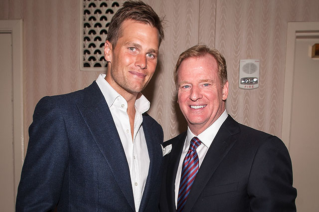 Tom Brady and Roger Goodell probably won't be smiling for photo ops anytime soon. (USATSI)