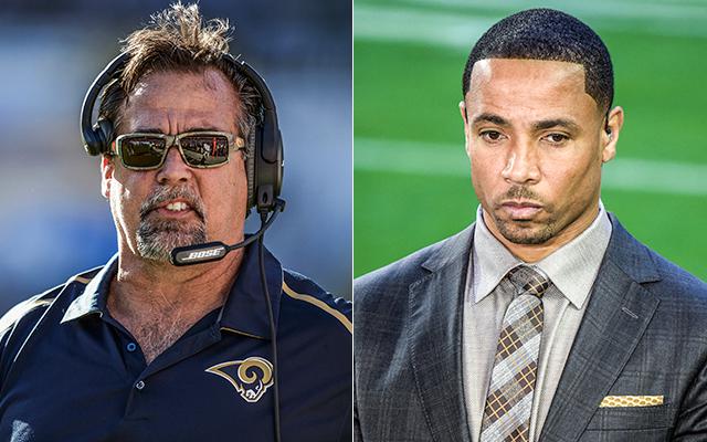 Jeff Fisher and Rodney Harrison disagree on what constitutes a dirty play. (USATSI)