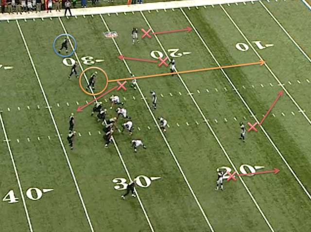Jimmy Graham is in the blue circle. (NFL Game Rewind)