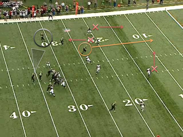 Jimmy Graham down the seam for the score. (NFL Game Rewind)