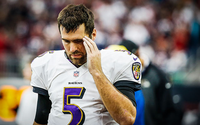 We would understand completely if Joe Flacco had a headache from Sunday's game.  (Getty Images)