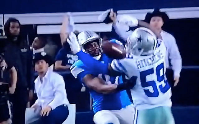 This was called pass interference ... before it wasn't. (FOX)