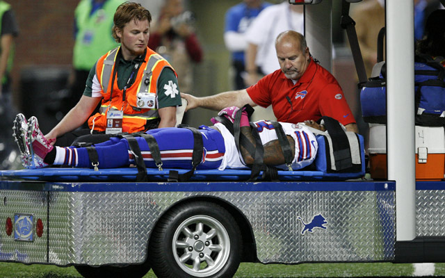 Ron Brooks was carted off vs. the Lions Sunday.