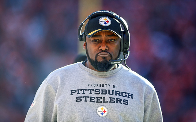 Coach Mike Tomlin was emotional after the Steelers' loss. (USATSI)