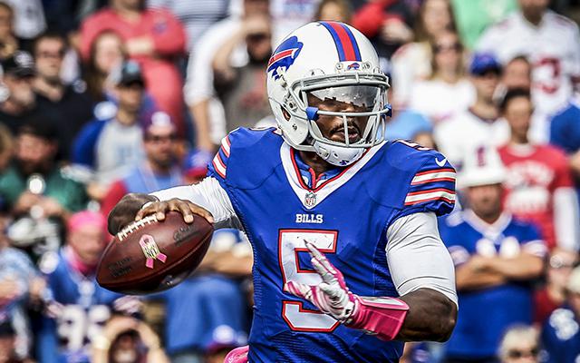 Tyrod Taylor is inactive for the Bills on Sunday. (USATSI)