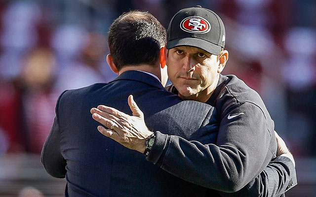 Image result for jim harbaugh jed york images