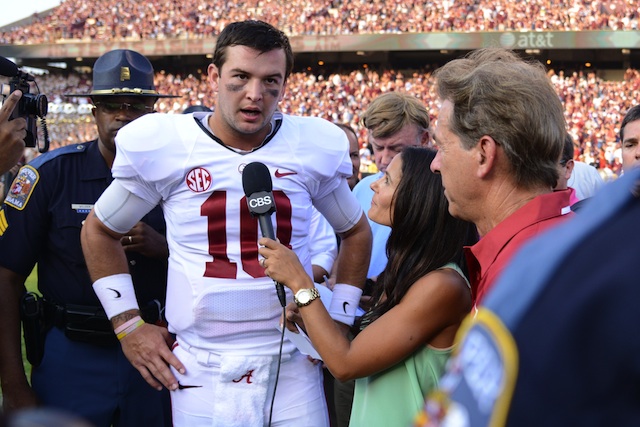 Alabama QB AJ McCarron is still undefeated as a starter on the road. (USATSI)