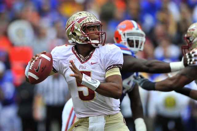 According to the oddsmakers, Jameis Winston is a runaway favorite according to win the Hesiman.  (USATSI)