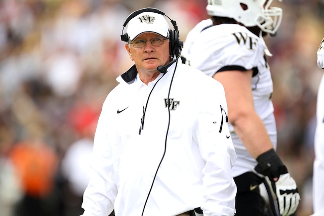 Jim Grobe was 77-82 in 13 seasons at Wake Forest, and 42-62 in ACC play. (USATSI)