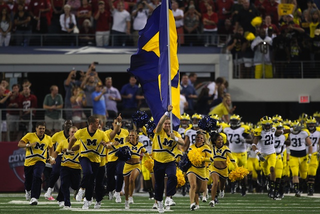 Michigan played in the 2012 Cowboys Classic against Alabama.  (USATSI)