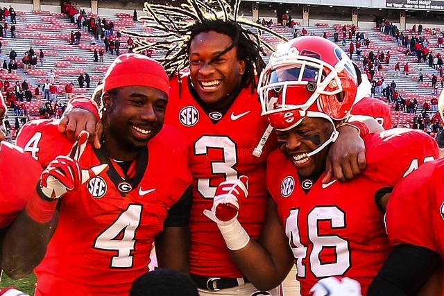 Georgia;s running back duo of Keith Marshall (No. 4) and Todd Gurley (No. 3) do not want to be called 'Gurshall.' (USATSI)