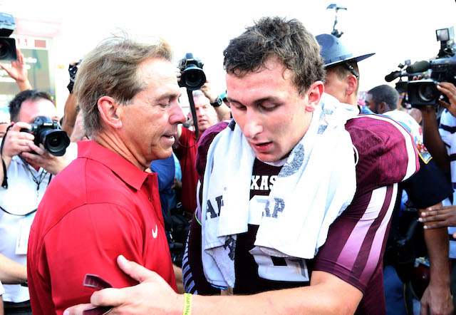 The reunion of Nick Saban and Johnny Football lived up to the hype