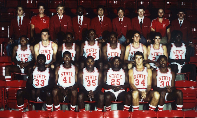 NC State Wolfpack 1983 NCAA Jim Valvano Basketball Banner 