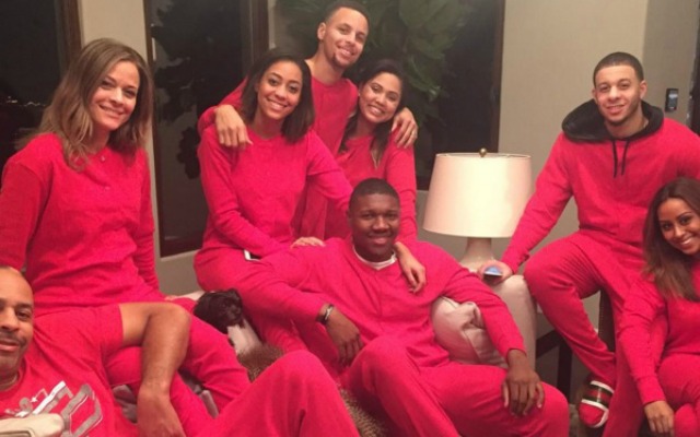 LOOK: Steph Curry's family wearing matching footie pajamas on Christmas 