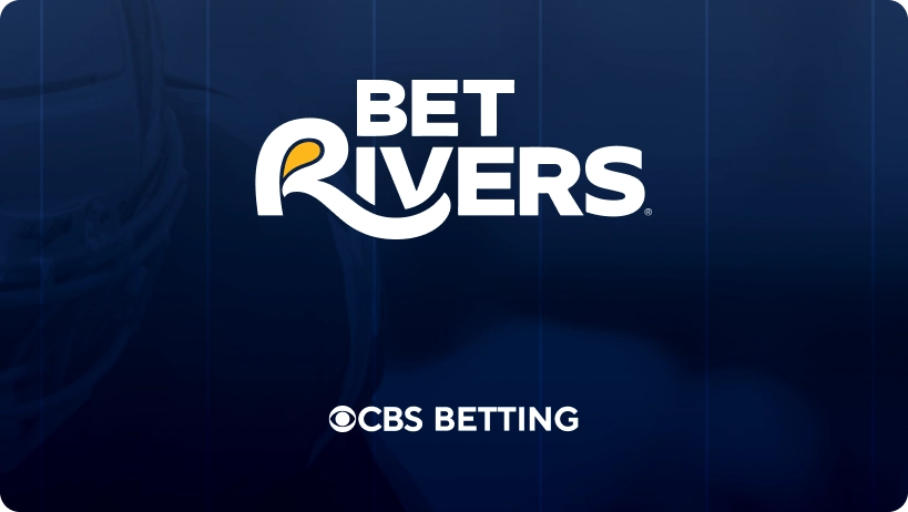 Bet Rivers sportsbook logo on CBS betting large